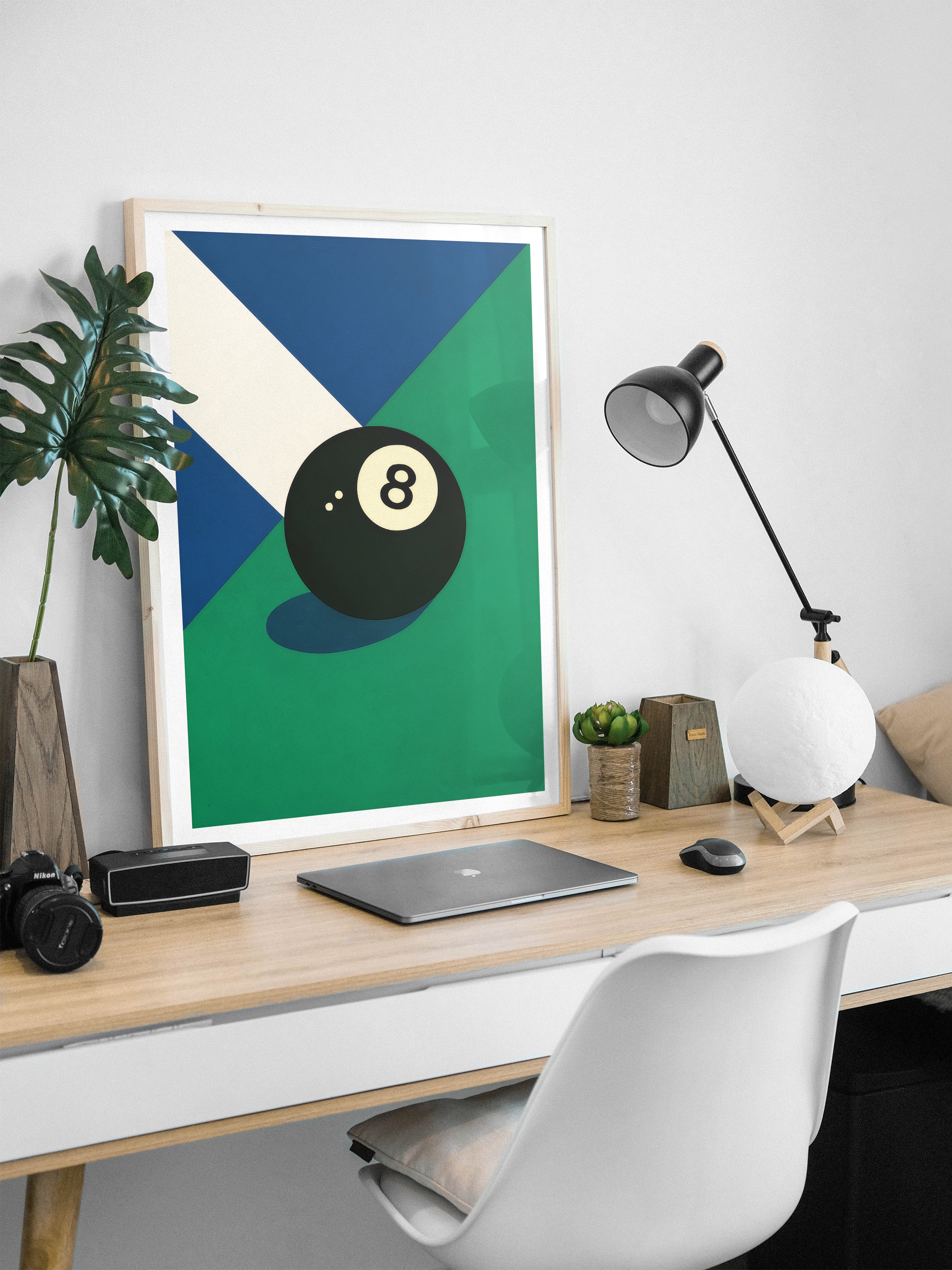 8 Ball Poster | Minimalist Billiards Art