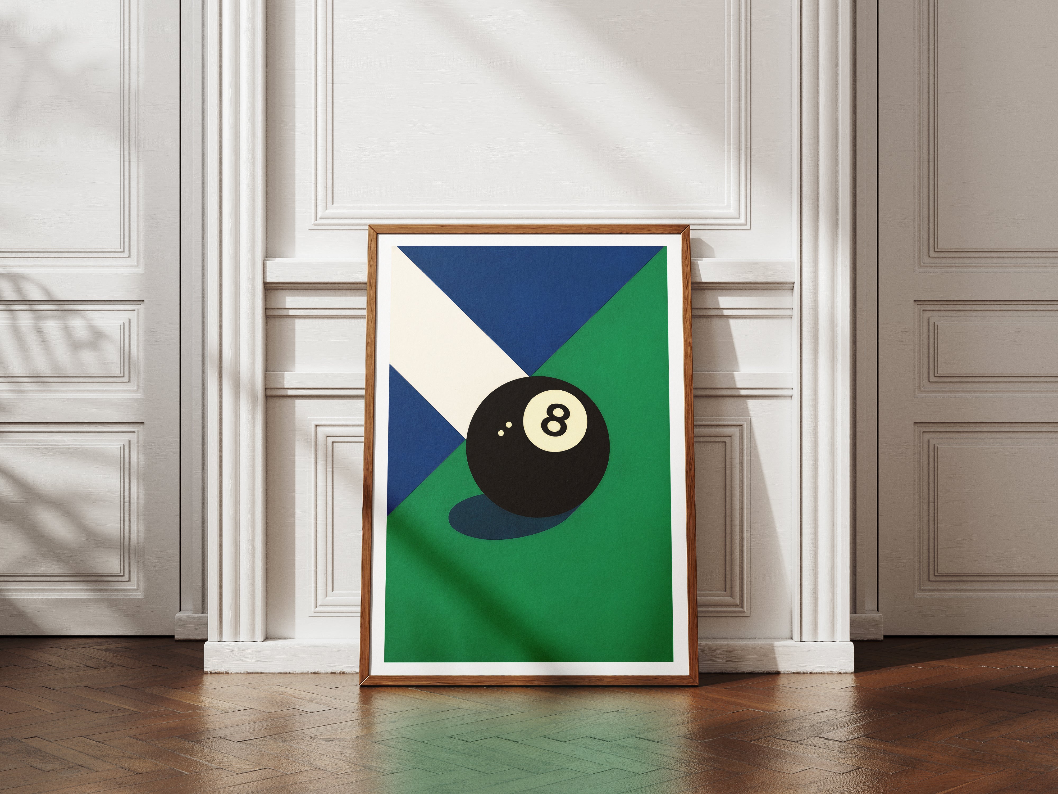 8 Ball Poster | Minimalist Billiards Art