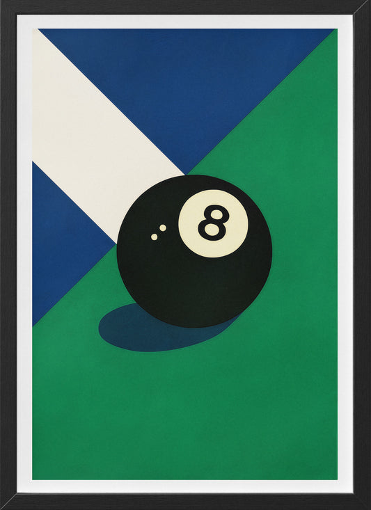 8 Ball Poster | Minimalist Billiards Art