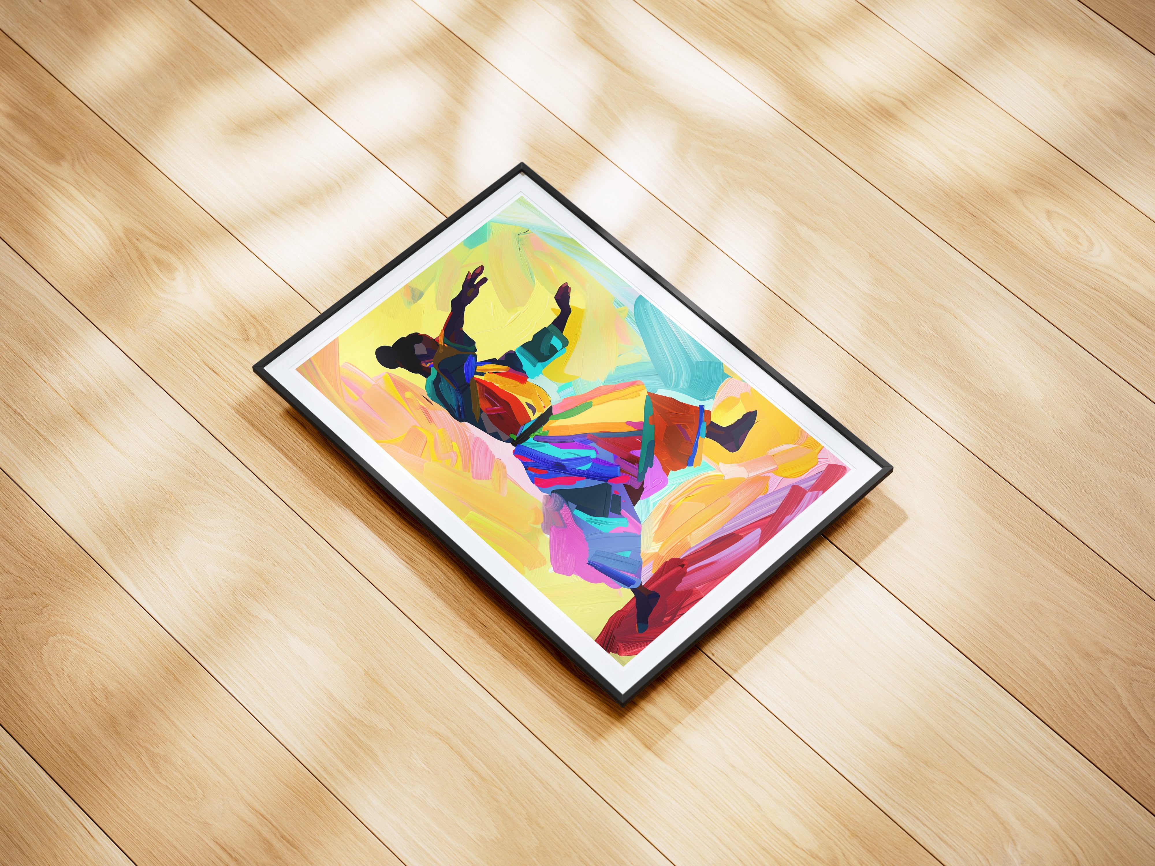 African American Woman Dance Poster | Abstract Expressionist Wall Art