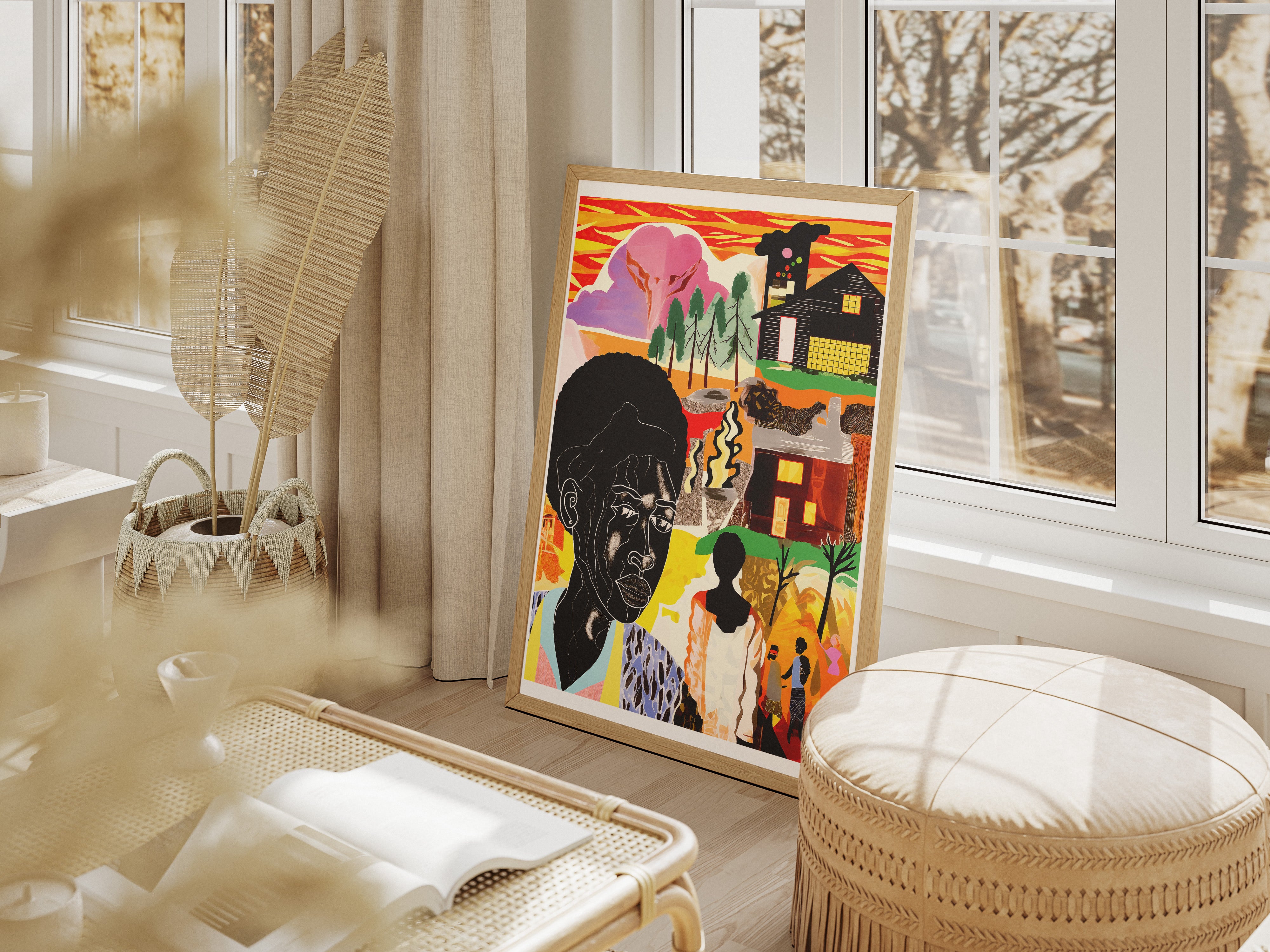Afrofuturist Storytelling Poster | Bold African American Collage Wall Art