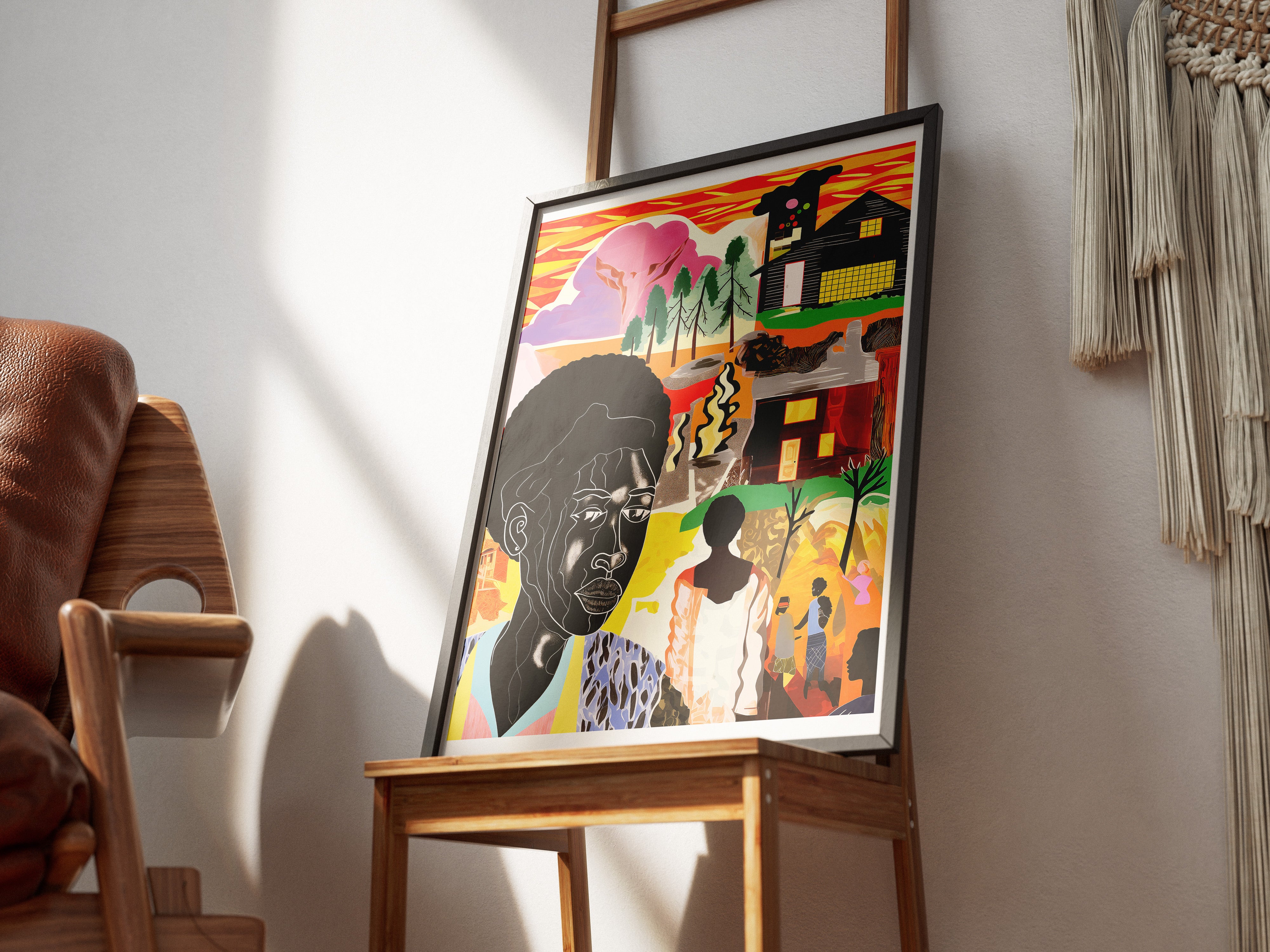 Afrofuturist Storytelling Poster | Bold African American Collage Wall Art