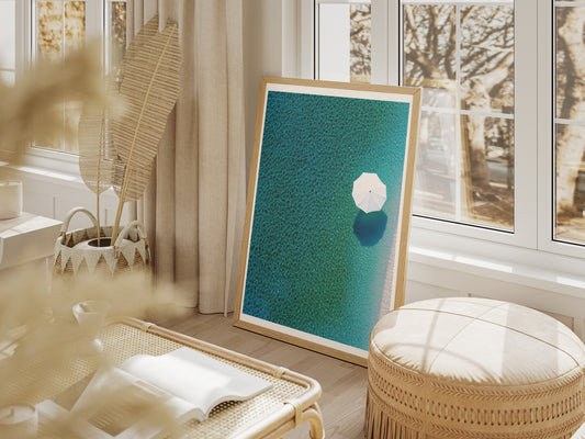 Minimalist Beach Poster | Serene Coastal Wall Art for Relaxing Home Decor