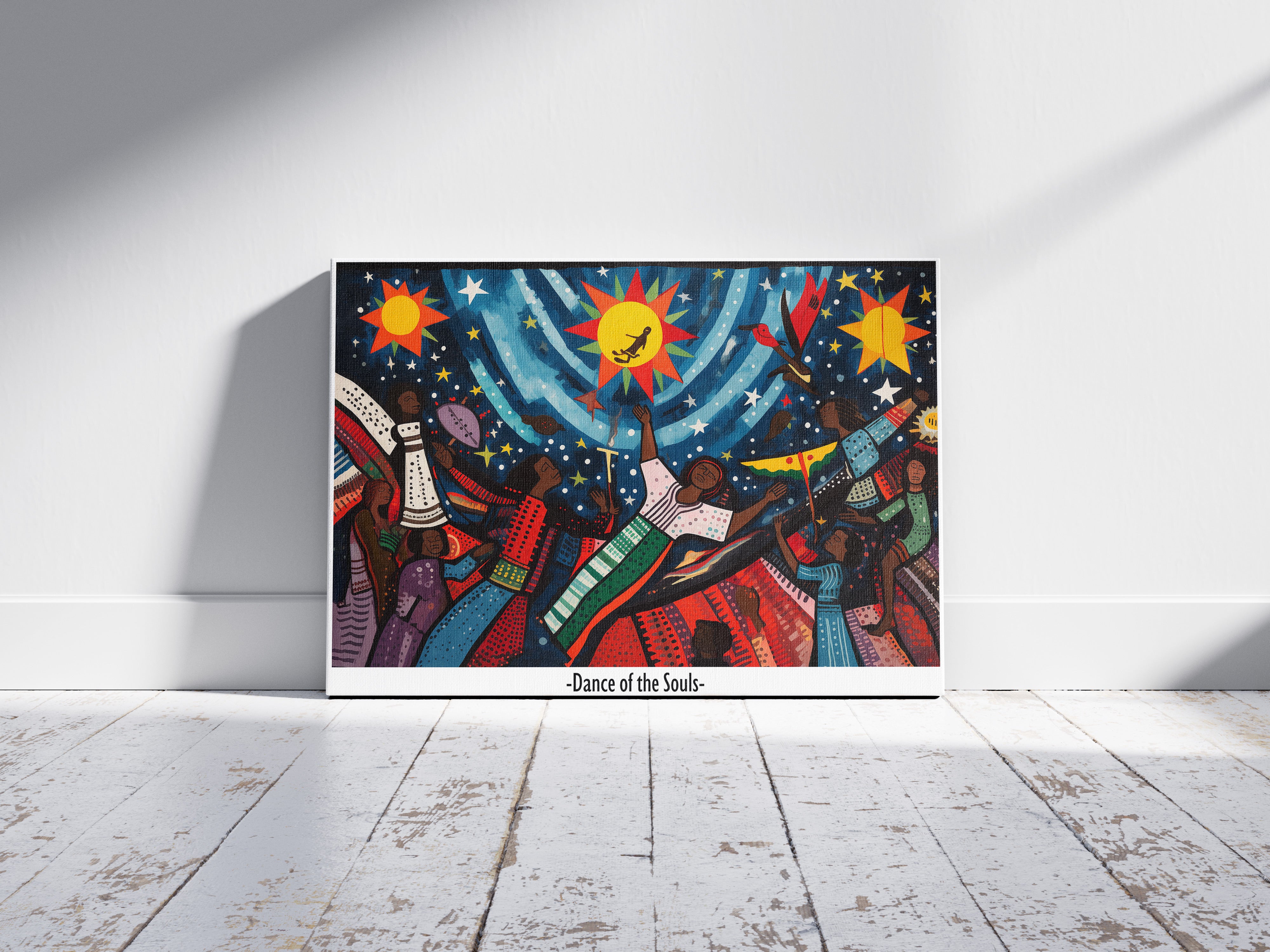 Dance of the Souls Poster | Afrocentric Spiritual Celebration Wall Art