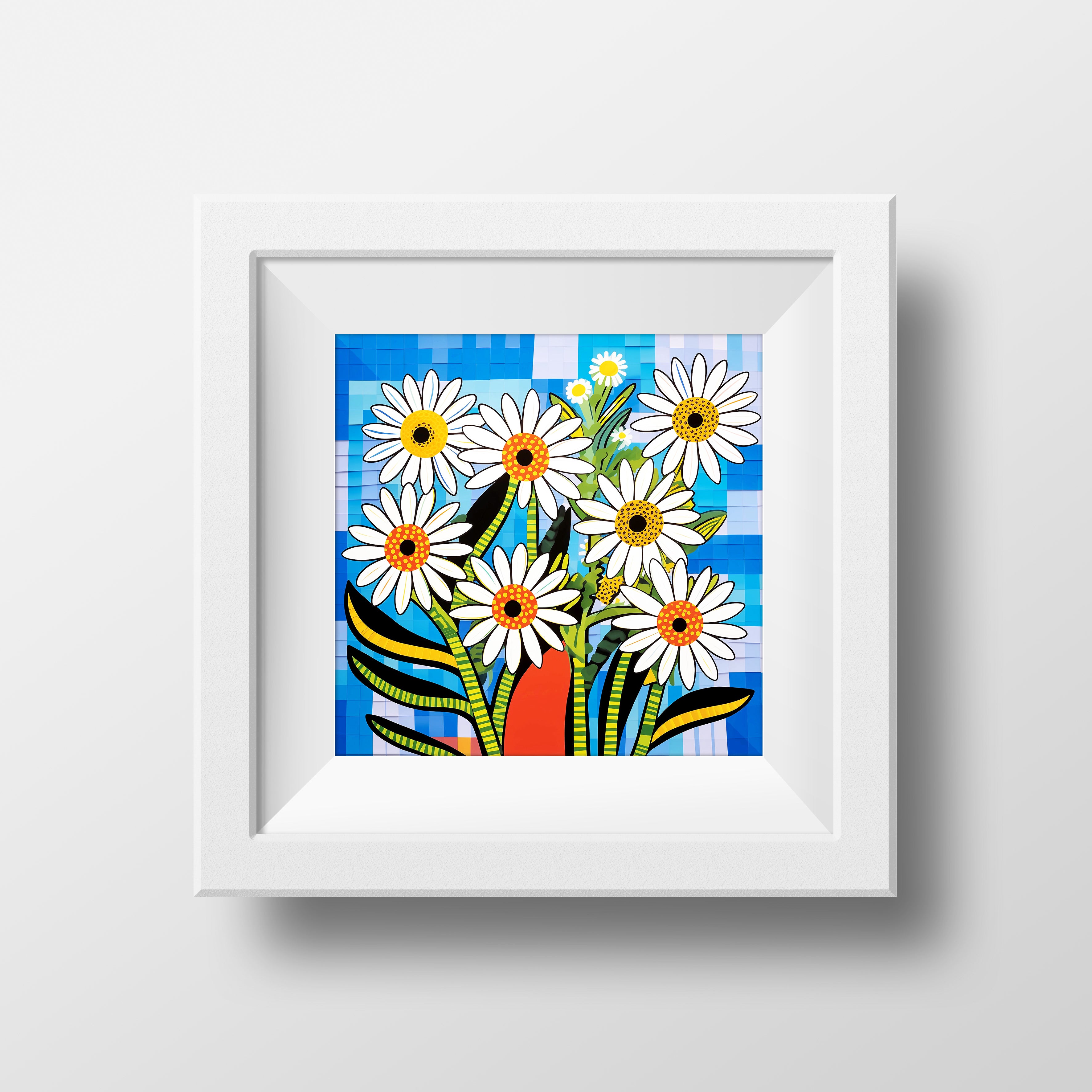 Bold Daisy Flower Poster | Colorful African American Inspired Floral Art