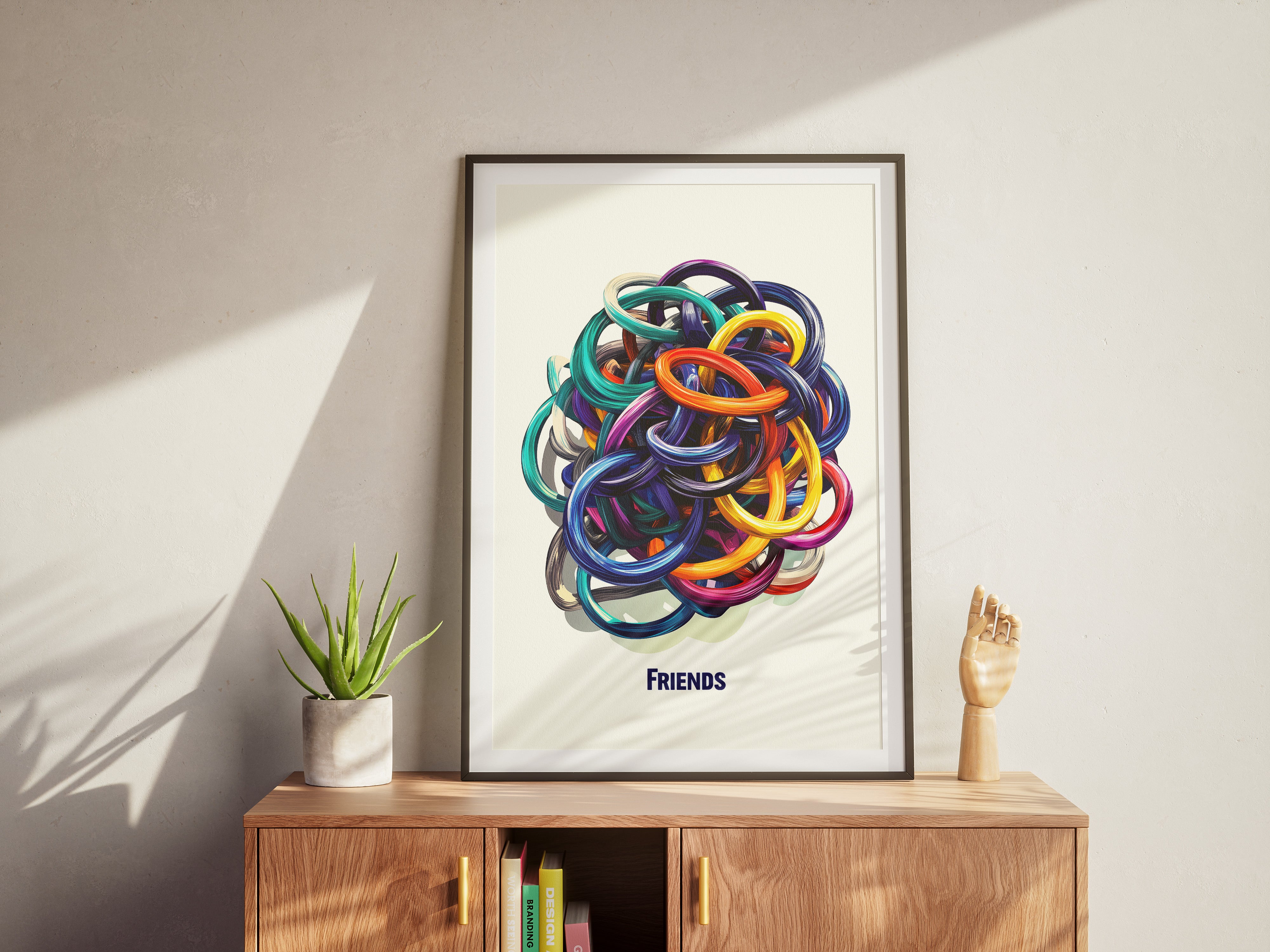 Friends Poster | Colorful Abstract Wall Art for Modern Interiors
