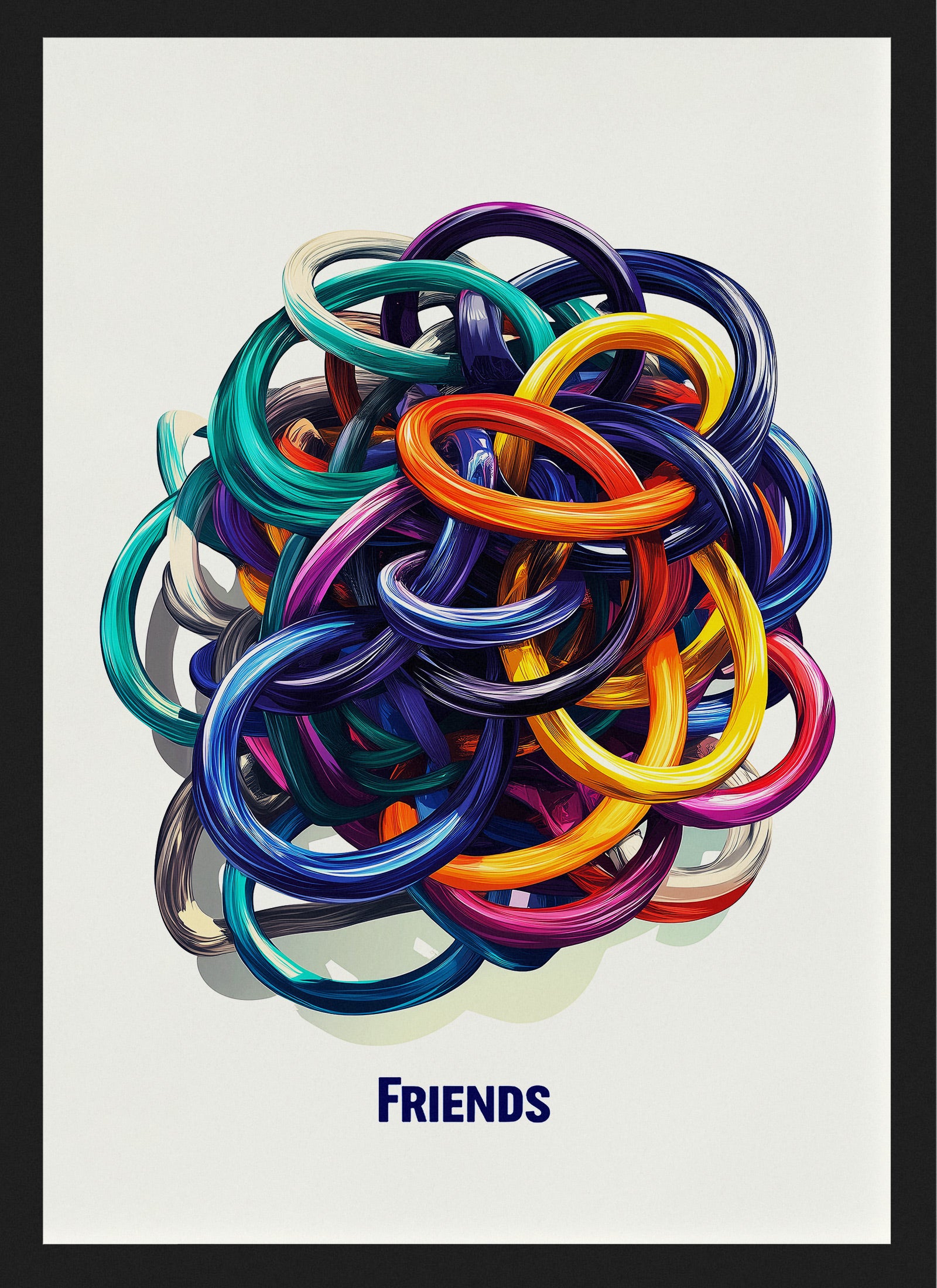 Friends Poster | Colorful Abstract Wall Art for Modern Interiors