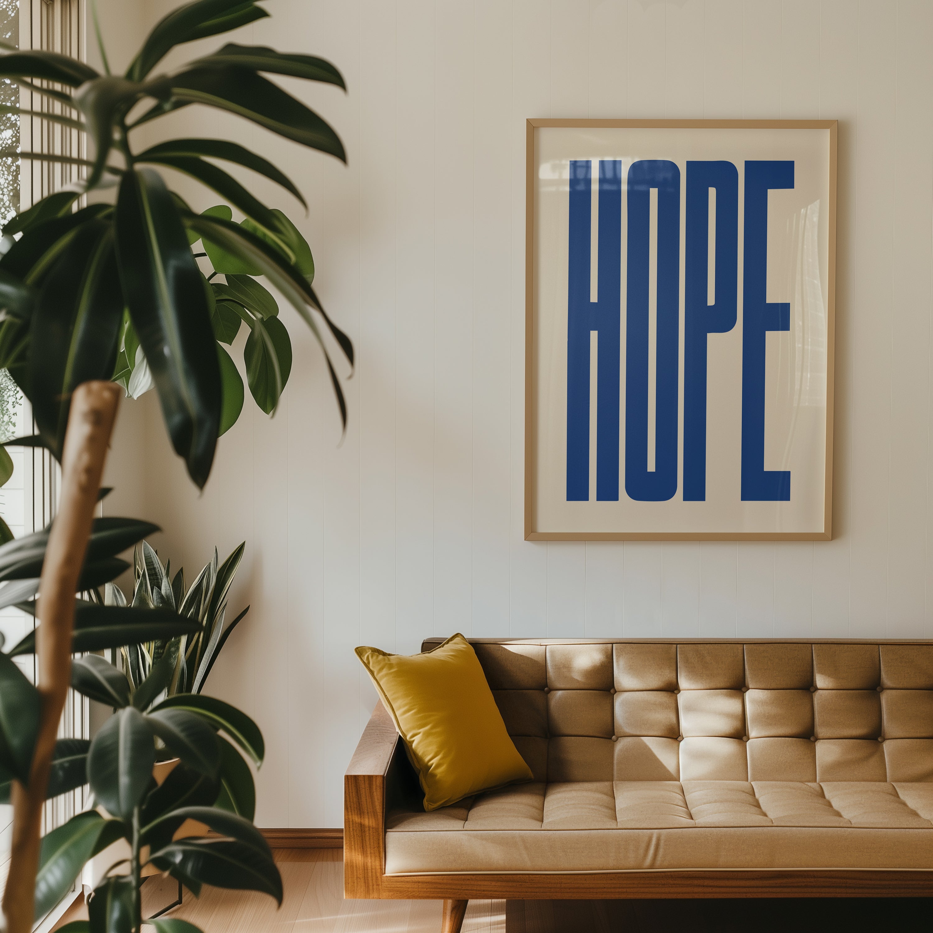 Hope Poster | Blue Minimalist Typography Print