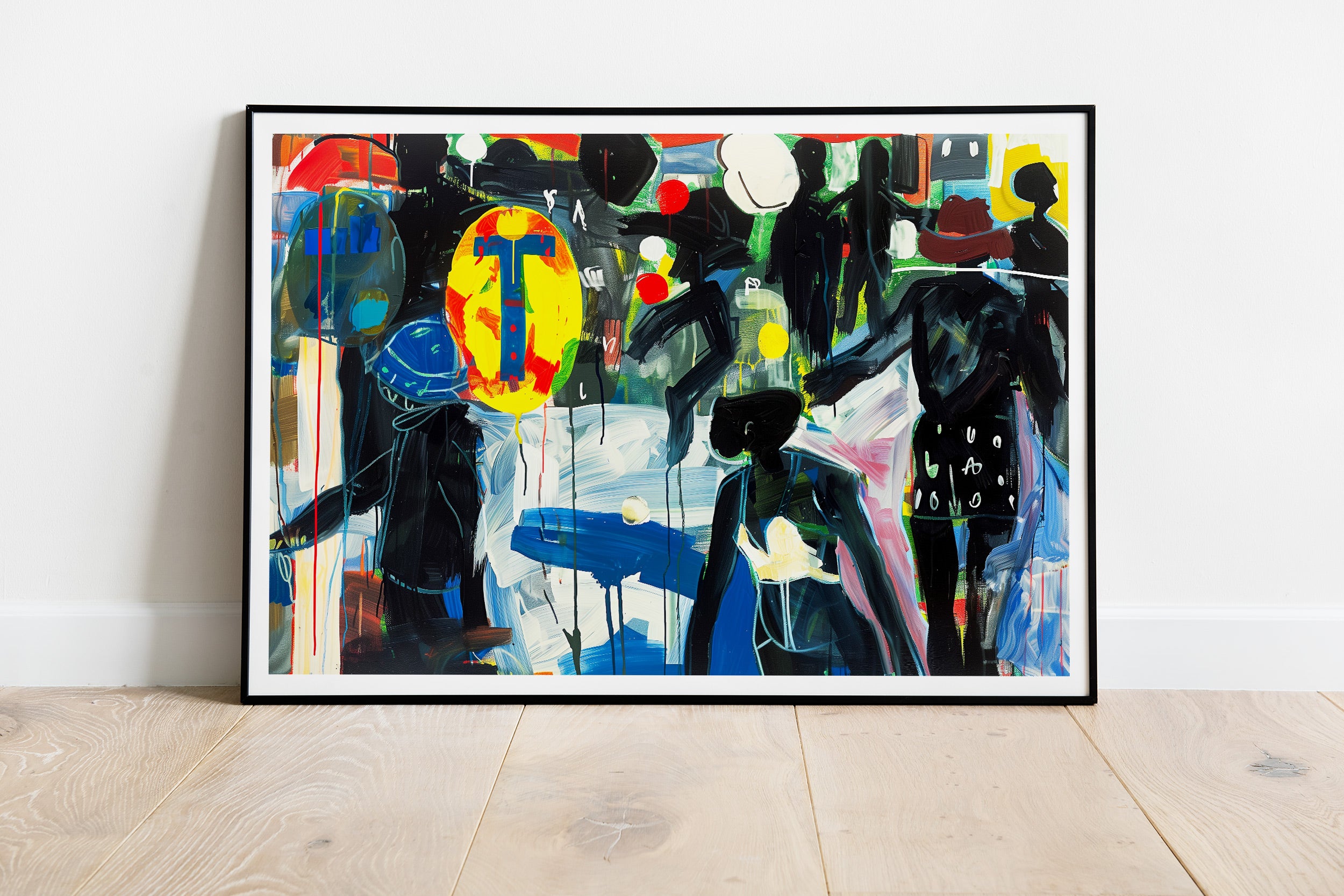 Afrocentric Abstract Figurative Poster | Contemporary Black Identity Wall Art