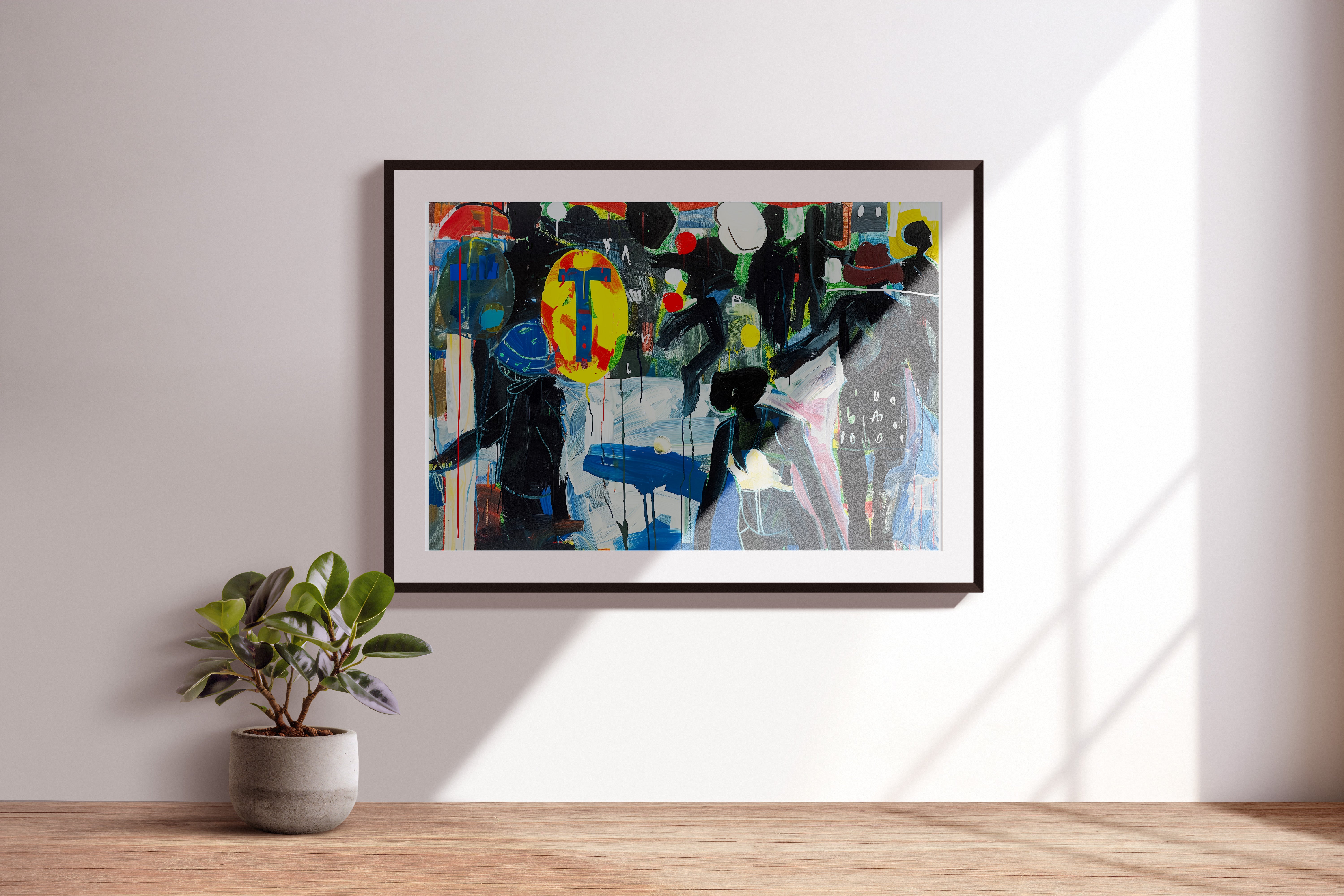 Afrocentric Abstract Figurative Poster | Contemporary Black Identity Wall Art