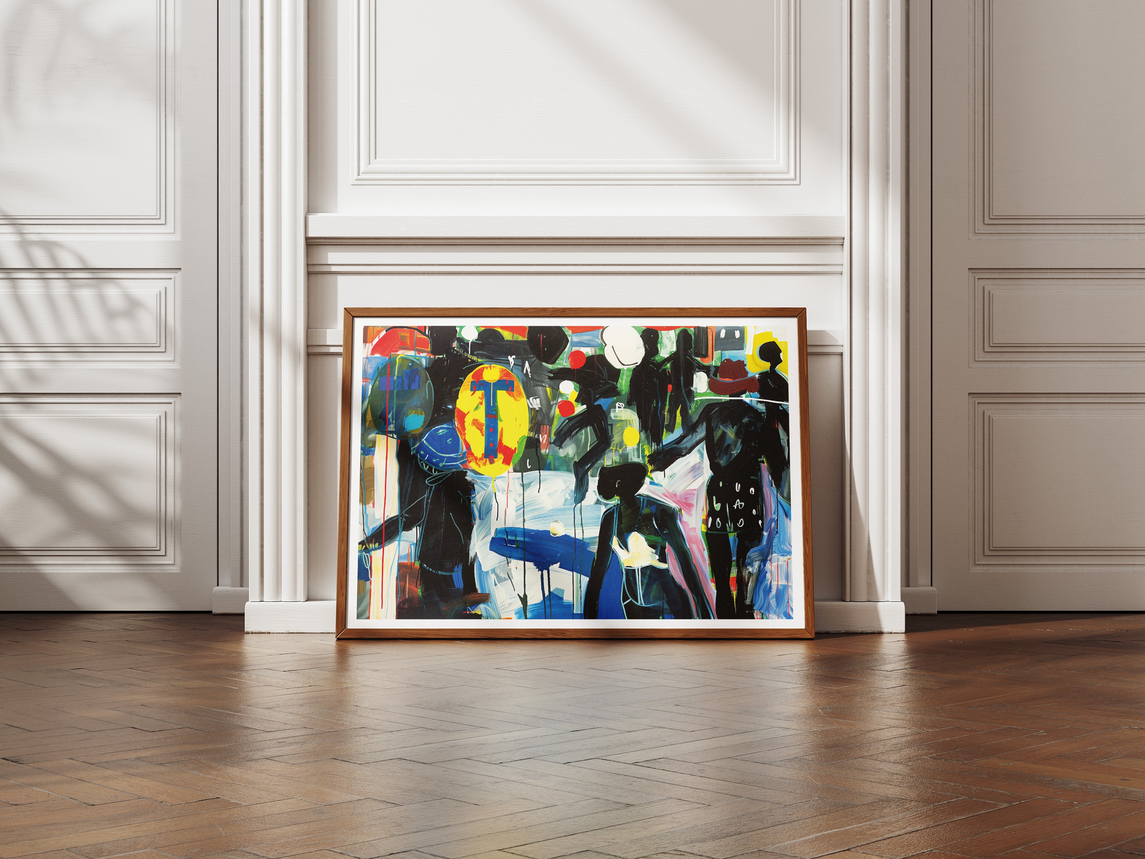 Afrocentric Abstract Figurative Poster | Contemporary Black Identity Wall Art