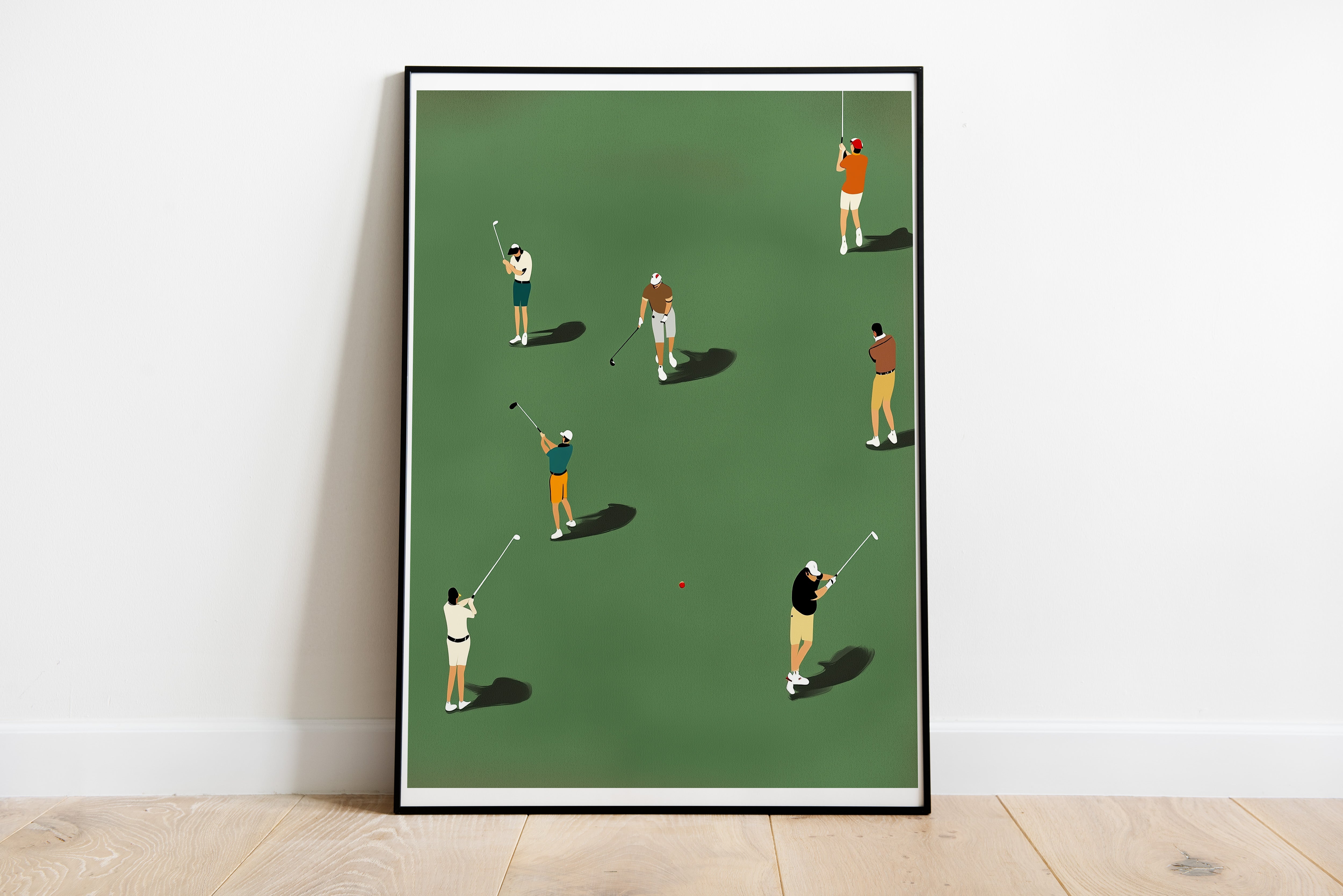 Minimalist Golf Poster | Modern Wall Art for Golf Lovers and Dads