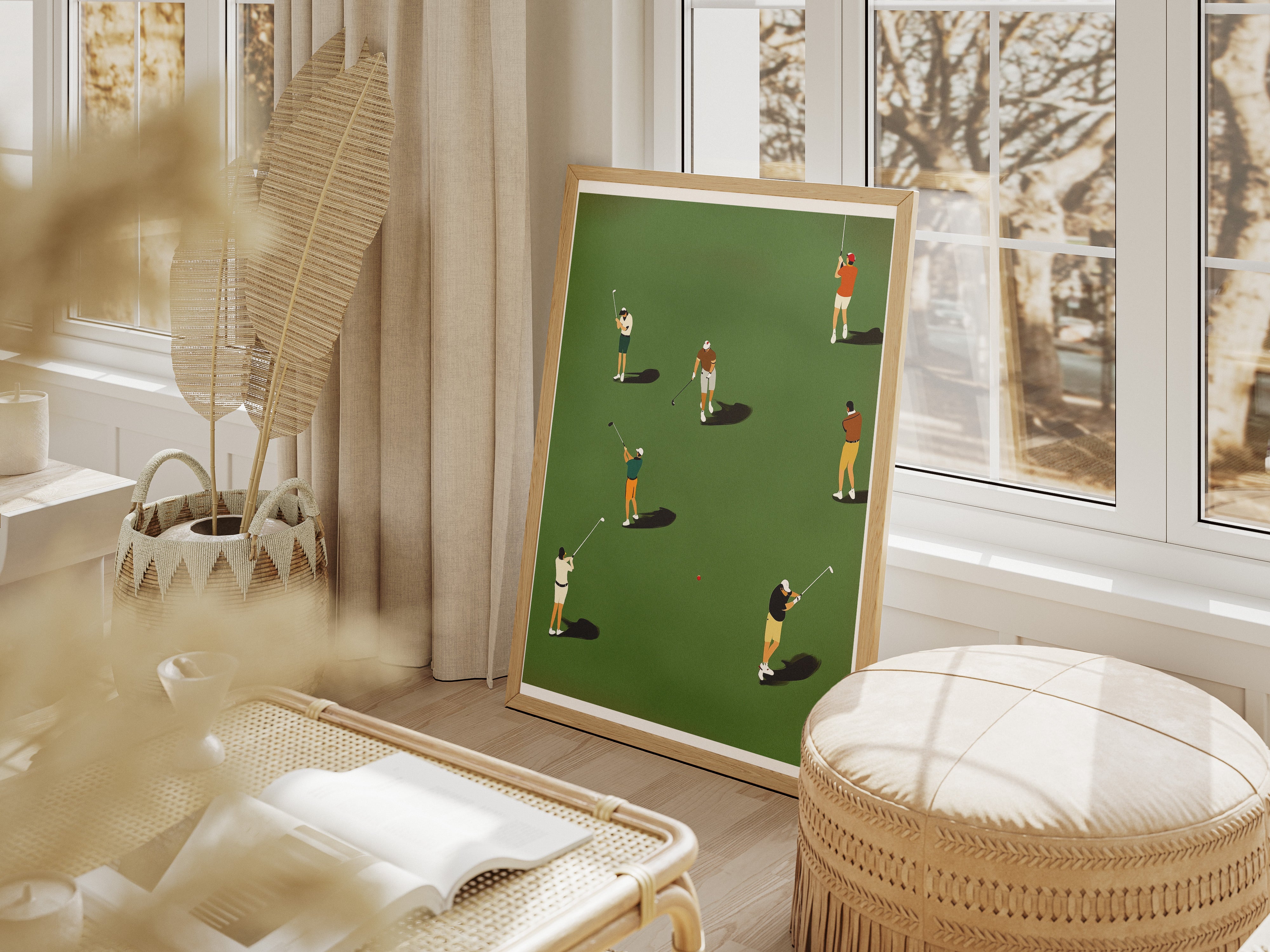 Minimalist Golf Poster | Modern Wall Art for Golf Lovers and Dads
