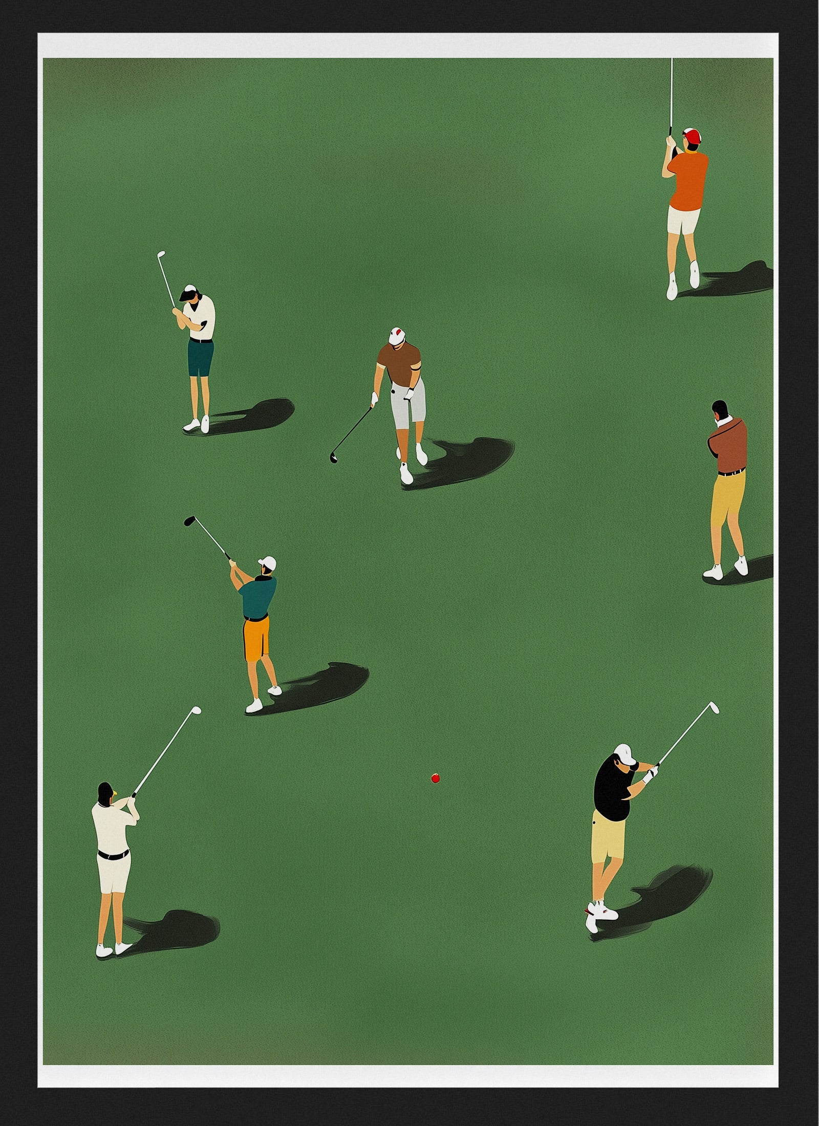 Minimalist Golf Poster | Modern Wall Art for Golf Lovers and Dads