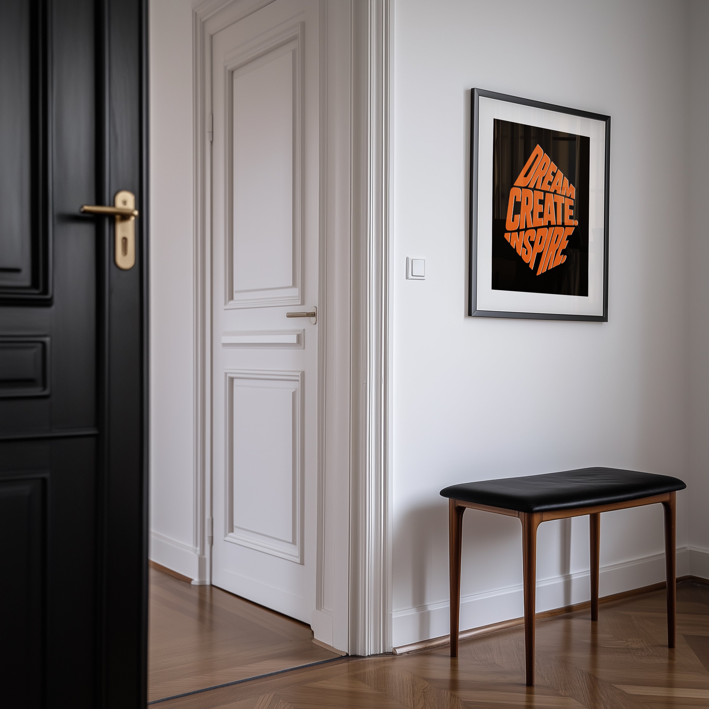 Dream Create Inspire Poster | Bold Motivational Wall Art