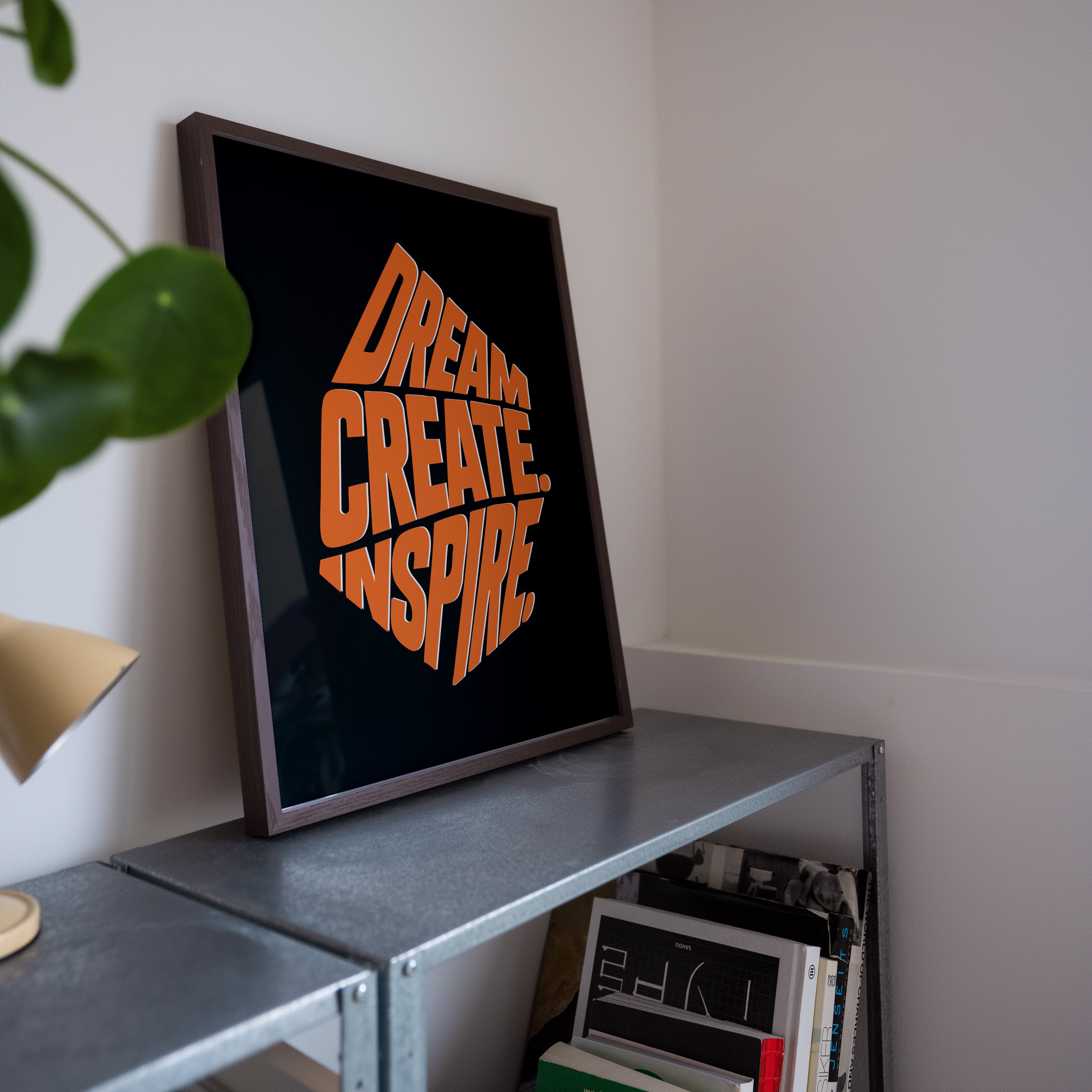Dream Create Inspire Poster | Bold Motivational Wall Art