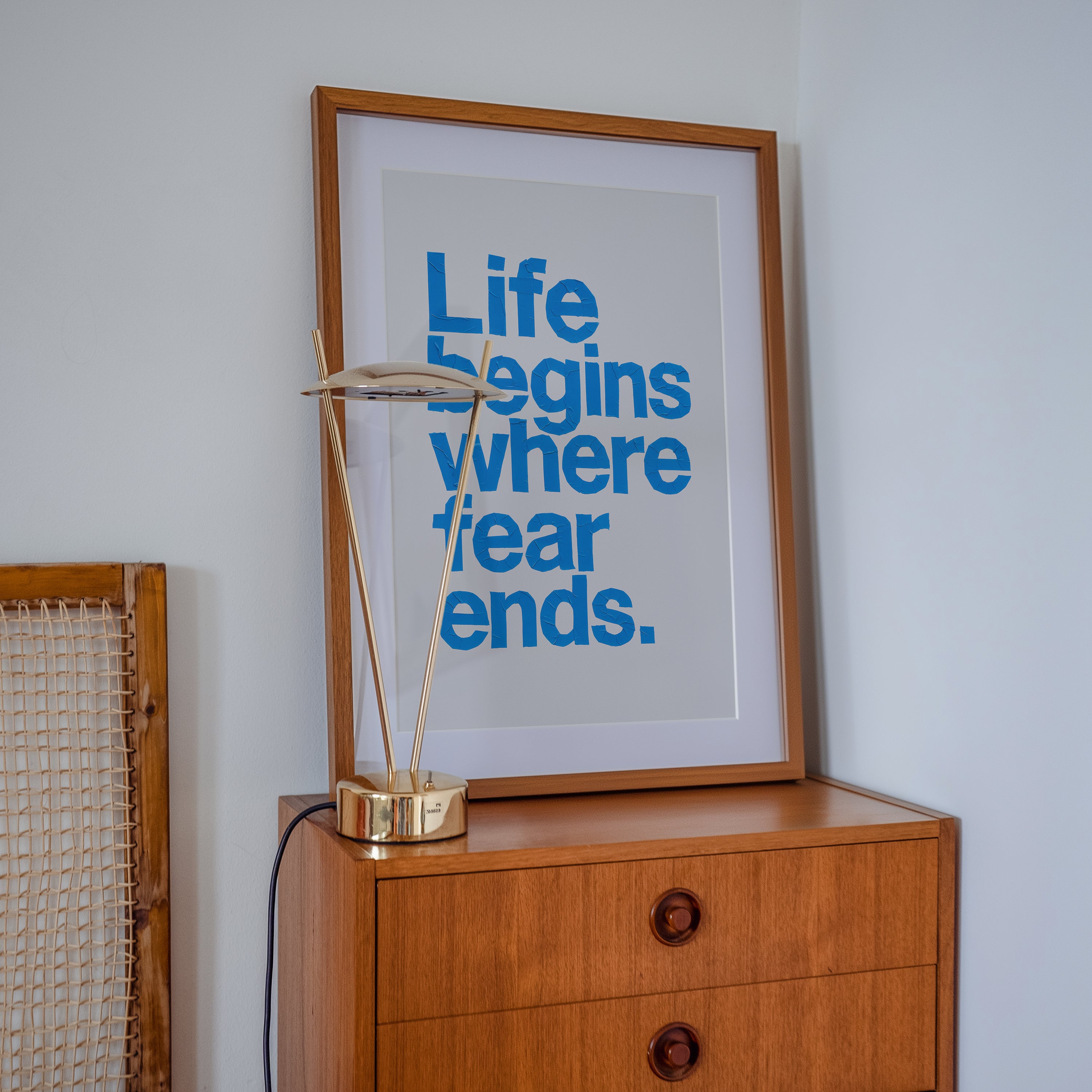 Life Begins Where Fear Ends Poster | Motivational Quote Wall Art