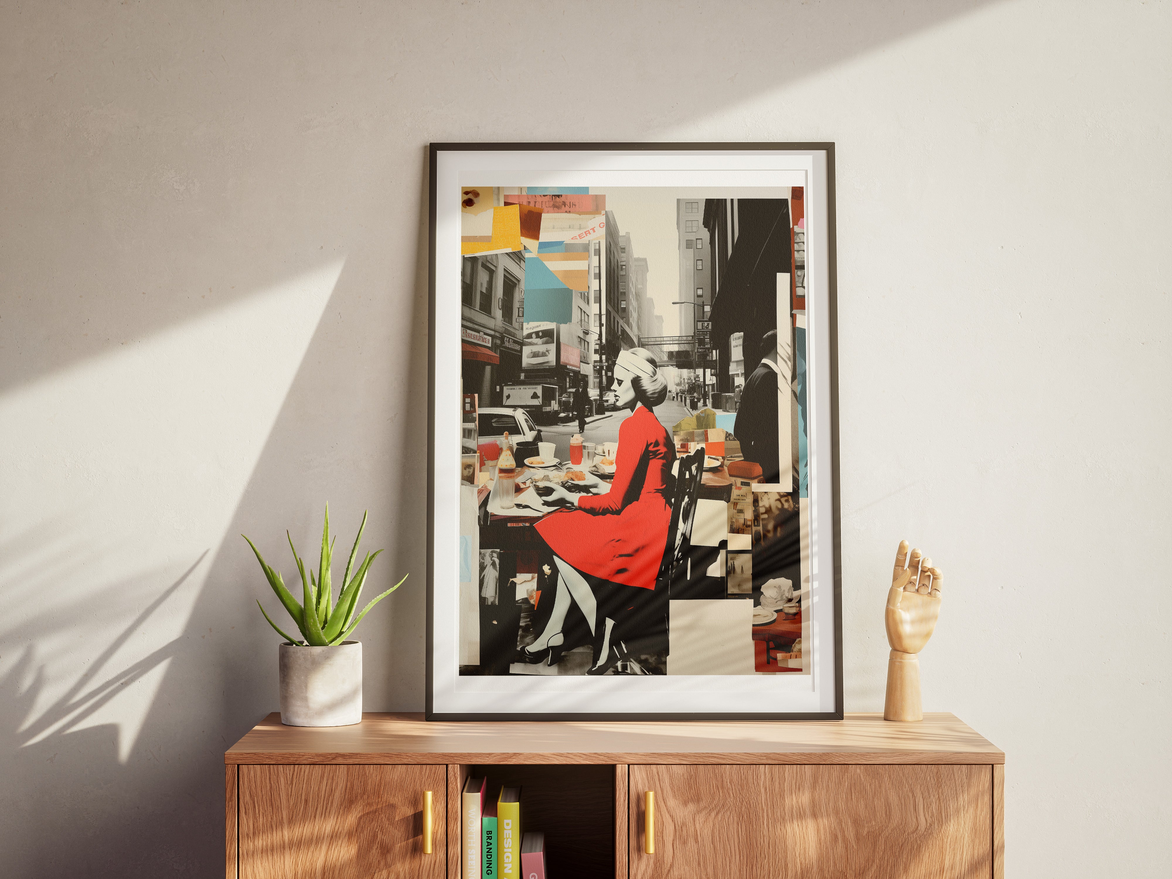 Retro Collage Woman Poster | Modern Pop Art Style Wall Print