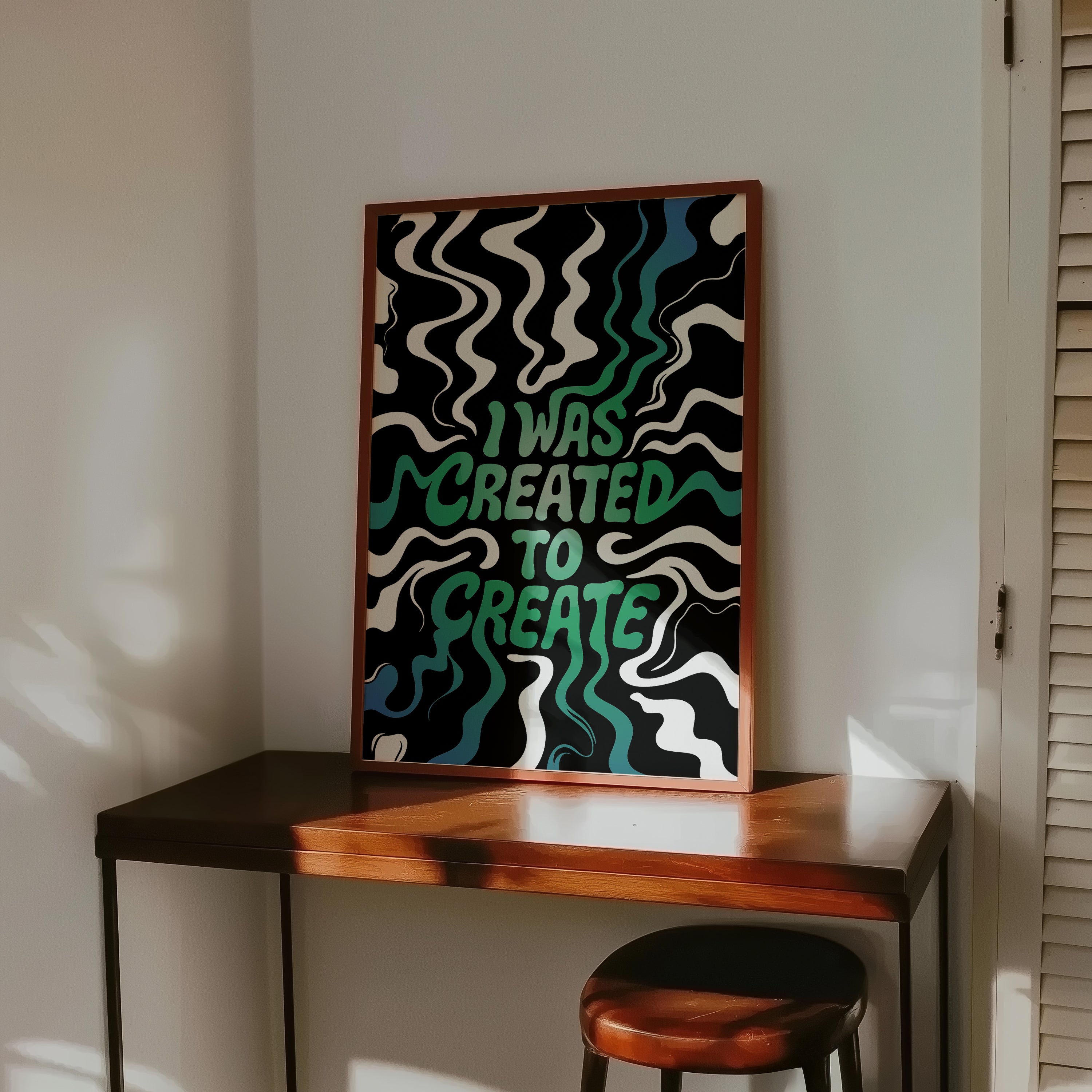 Created to Create Poster | Motivational Graphic Wall Art