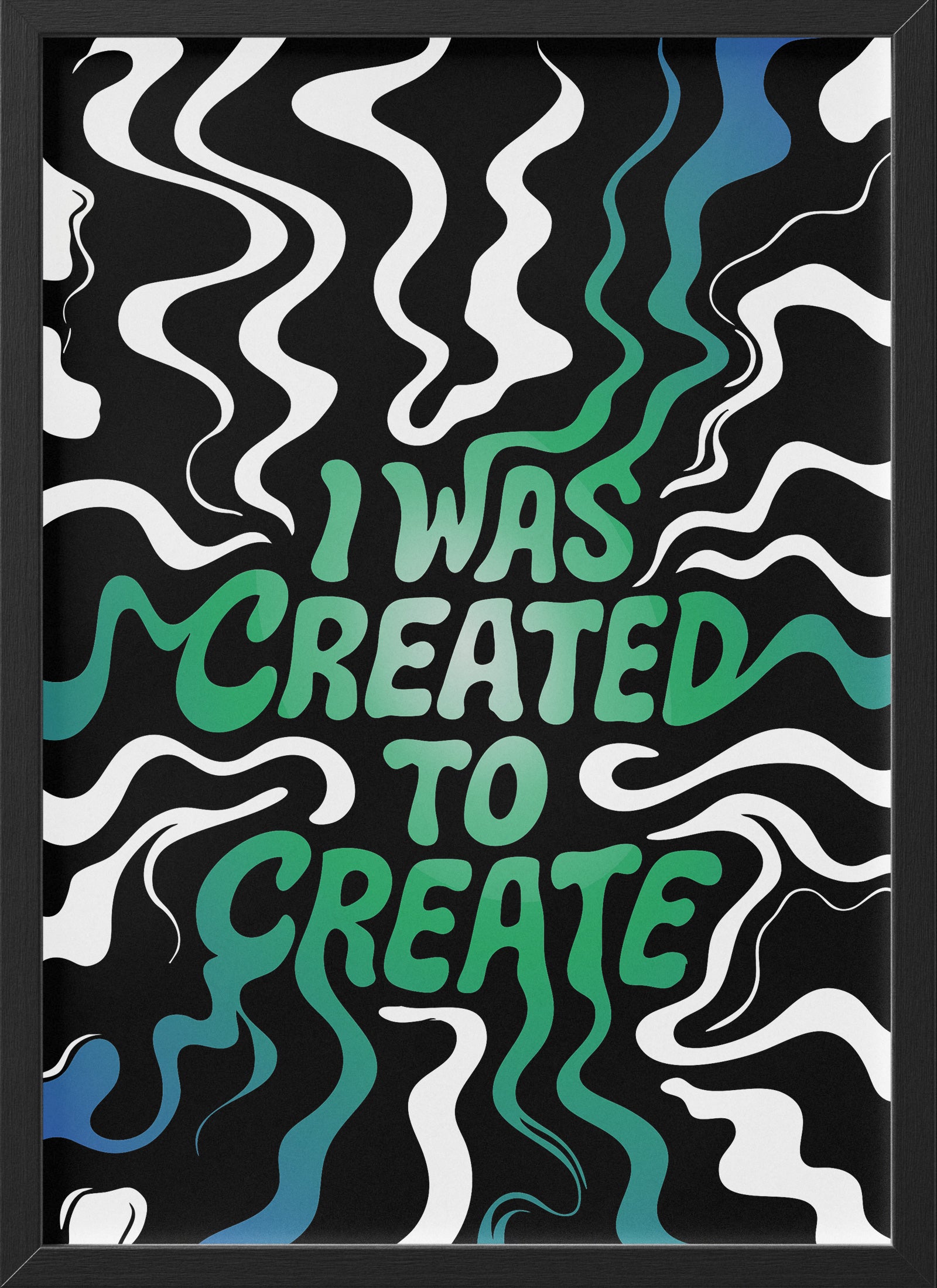 Created to Create Poster | Motivational Graphic Wall Art