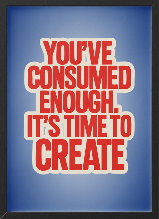 Time to Create Poster | Motivational Wall Art for Creatives