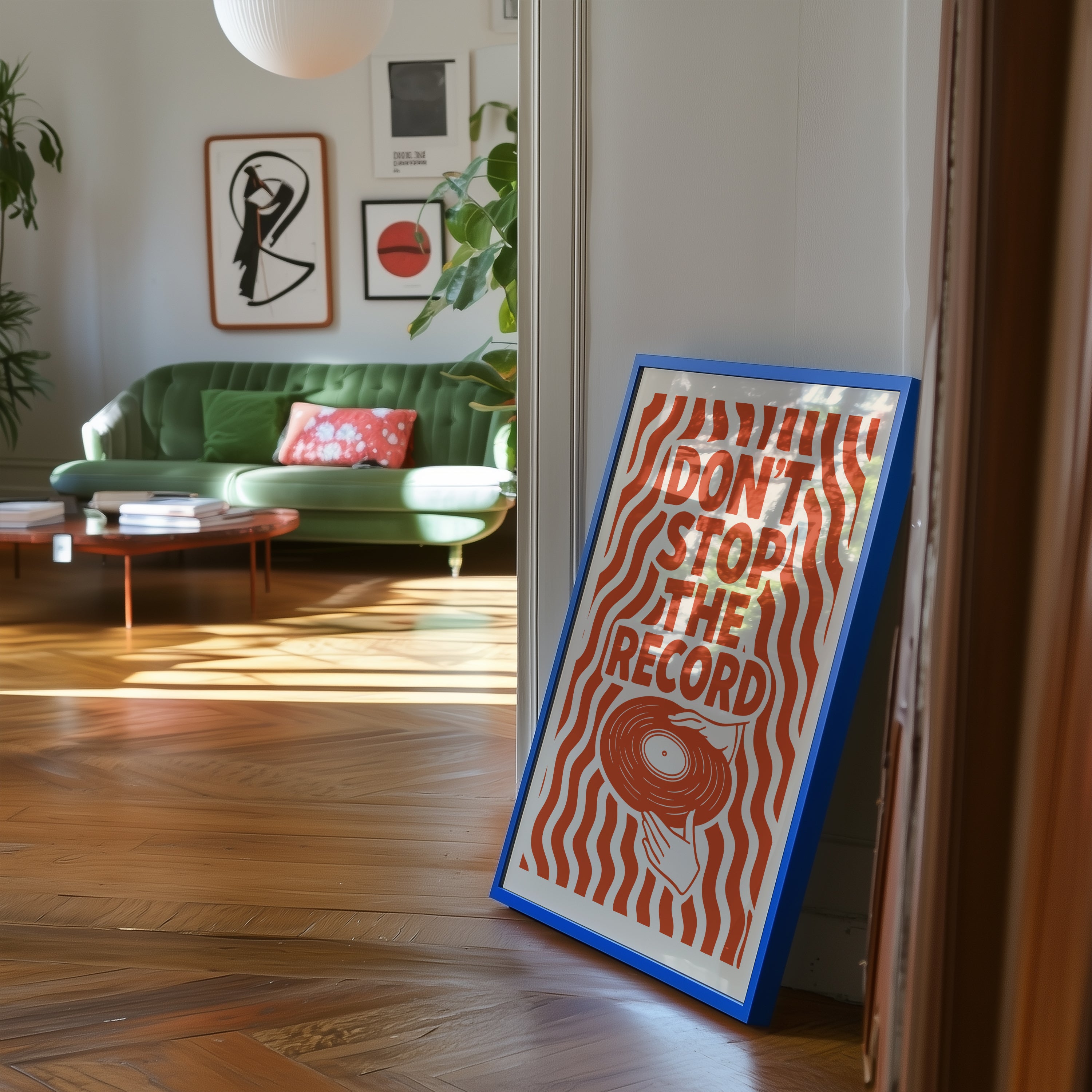Don’t Stop the Record Poster | Retro Music-Inspired Wall Art